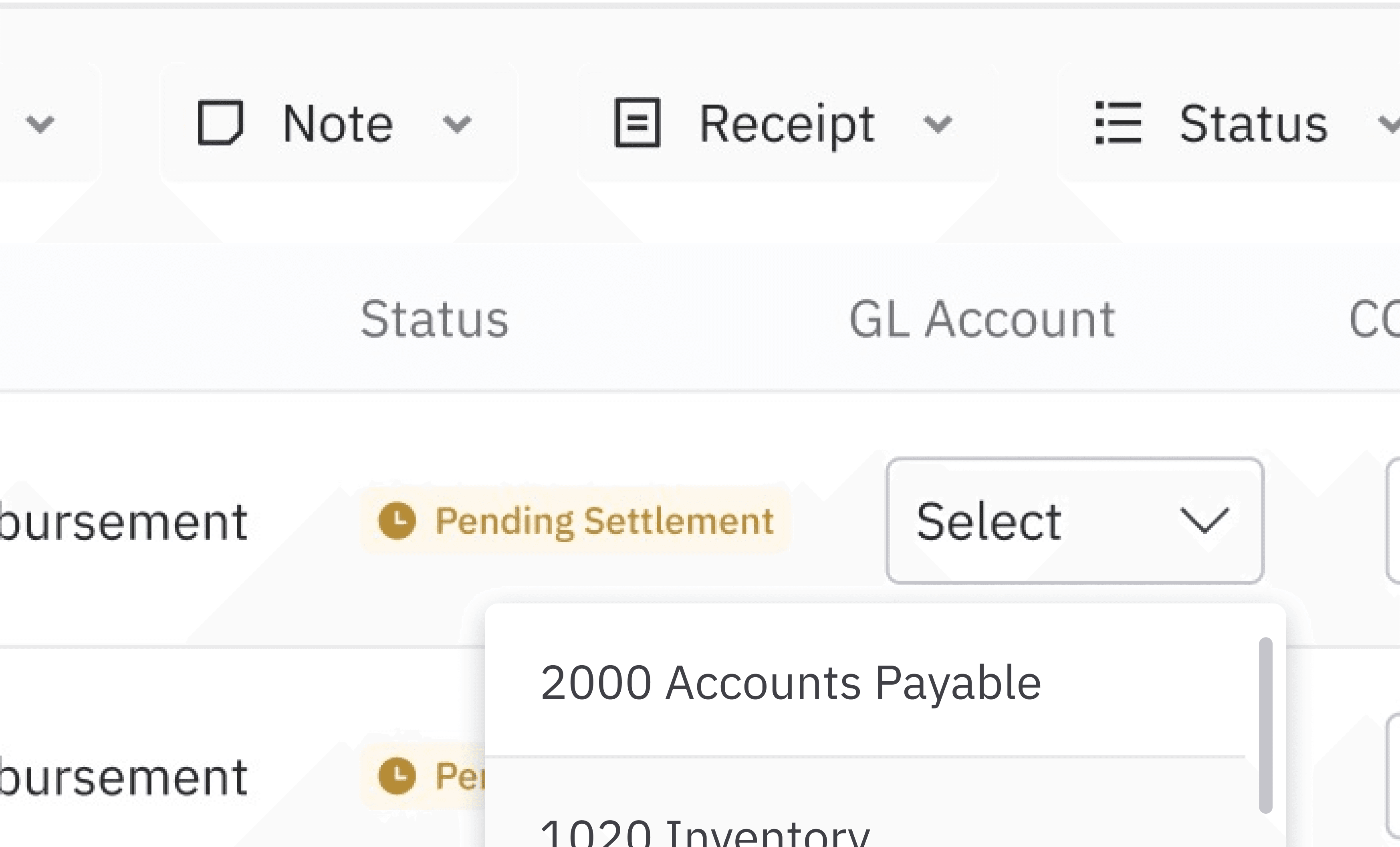 Mapping of transactions