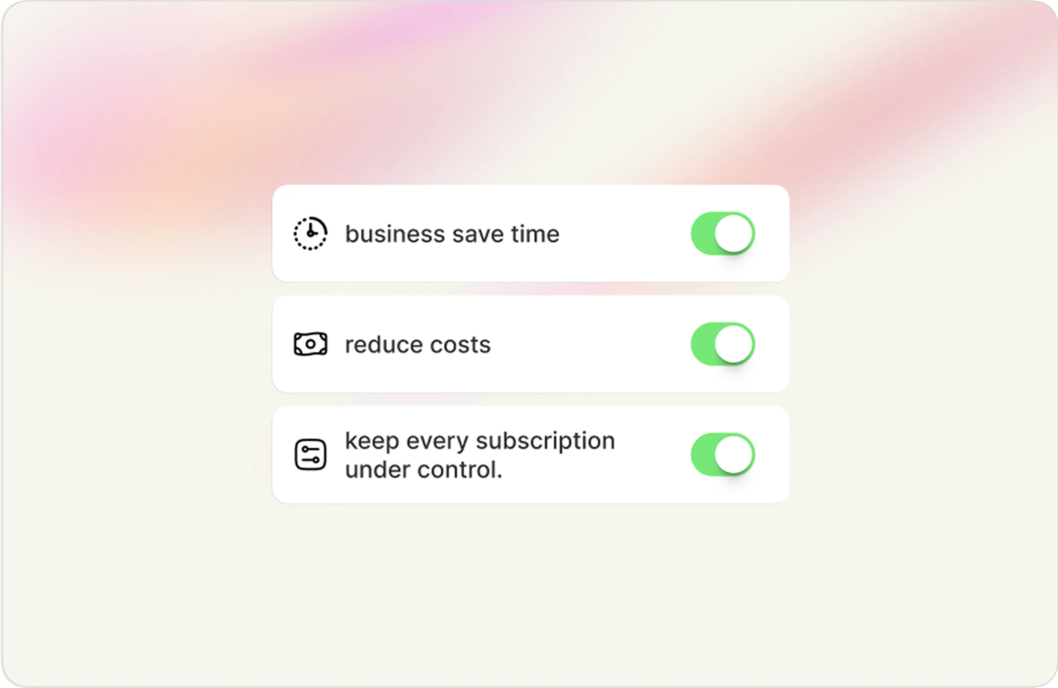Achieve financial control over recurring commitments_card